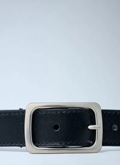 Dries Van Noten Men Leather Belt In Black