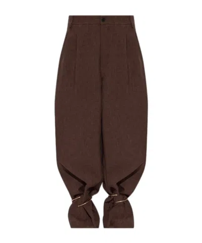 Darkpark Ring-cuff Trousers In Brown