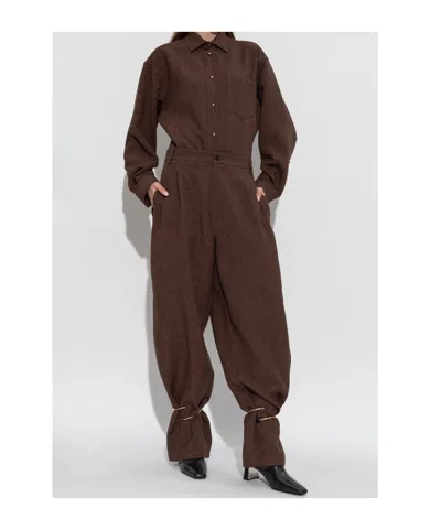 Darkpark Ring-cuff Trousers In Brown