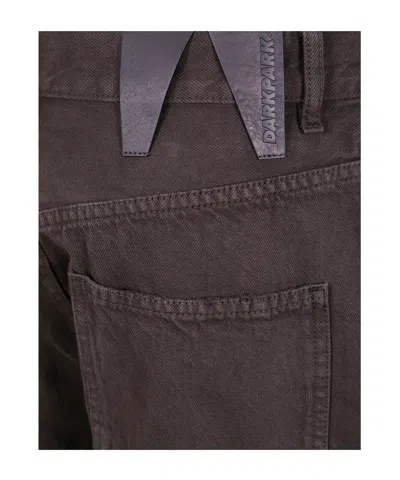 Darkpark Loose Fit Denim Carpenter Trousers In Brown