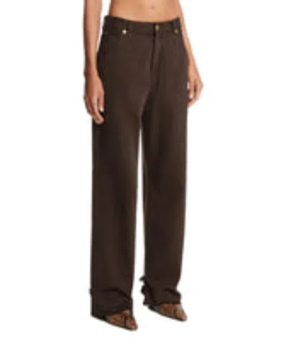 Darkpark Loose Fit Denim Carpenter Trousers In Brown