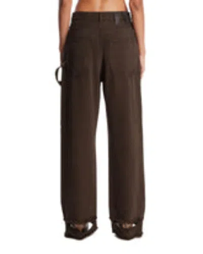 Darkpark Loose Fit Denim Carpenter Trousers In Brown