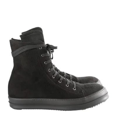Rick Owens Drkshdw Lace-up High-top Casual Shoes In Black