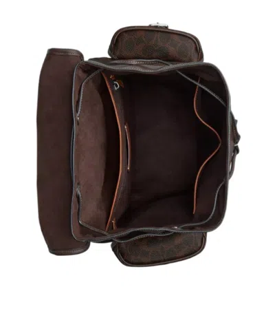 Coach Hitch Backpack In Signature Canvas In Brown