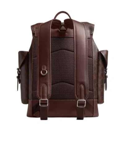 Coach Hitch Backpack In Signature Canvas In Brown