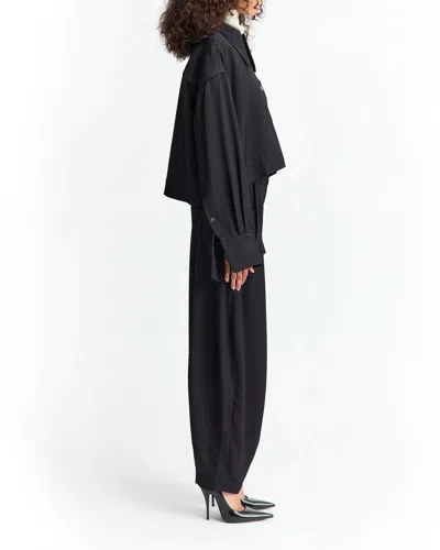 16arlington Long-sleeved Twill Shirt In Black