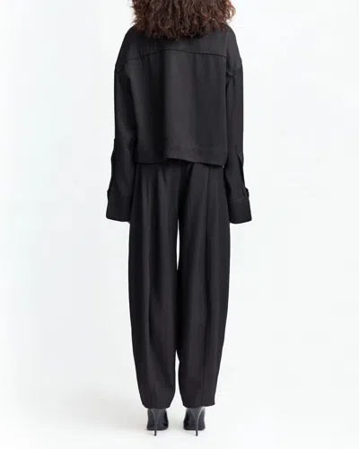 16arlington Long-sleeved Twill Shirt In Black