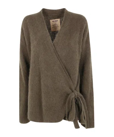 Uma Wang Brown Raccoon Fur Kimono-style Cardigan