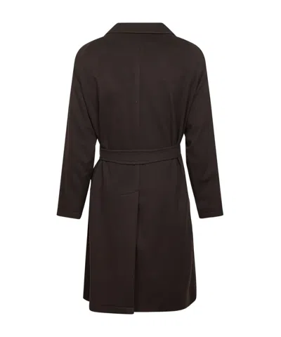 Tagliatore Long-sleeved Coat In Black
