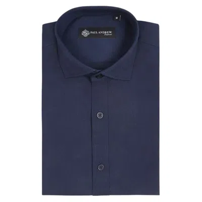 Paul Andrew Classic Dress Shirt Double Cuff Cutaway Collar Formal Business Office Weddings In Blue