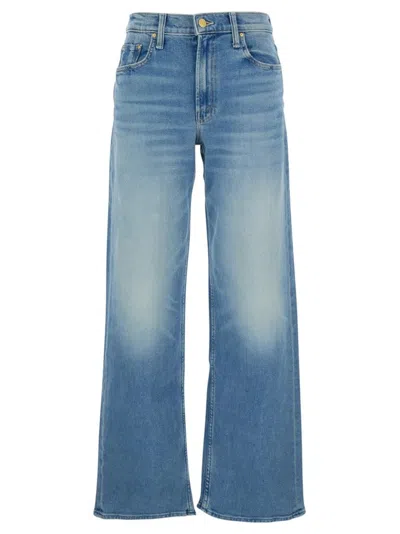Mother The Spinner Zip Sneak Jeans In Blue
