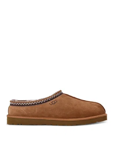 Ugg Soft Suede Slip-on Loafers With Zigzag Stitch Detail In Brown