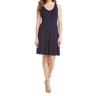 Karen Kane Brigitte Scoop Neck Sleeveless Mini Dress In Navy In Multi