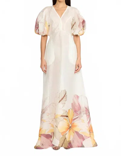 Christy Lynn Reynali Dress In Eden Ivory In Multi