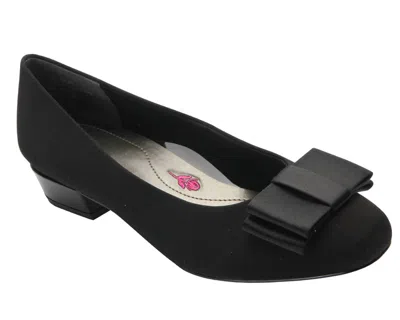Ros Hommerson Women's Teddi Comfort Heel Shoes In Black Microtouch In Multi