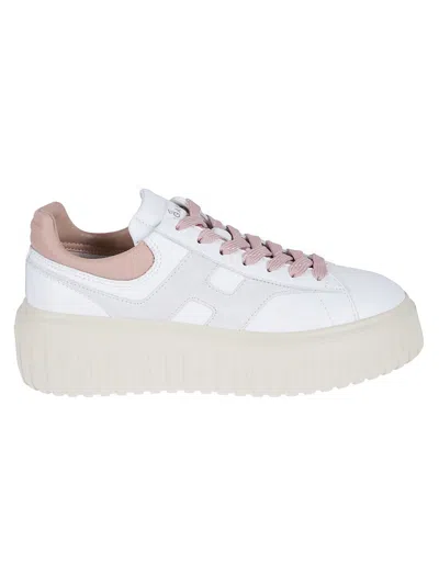 Hogan Low-top Sneakers With Suede Side Stripes In White