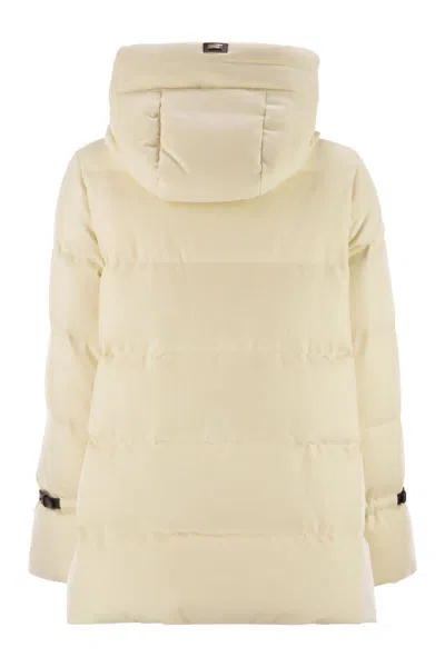 Herno Bi-stretch Lurex Wool Jacket In Neutral