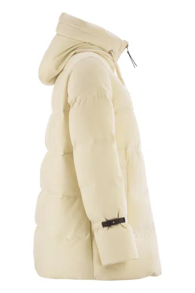 Herno Bi-stretch Lurex Wool Jacket In Neutral