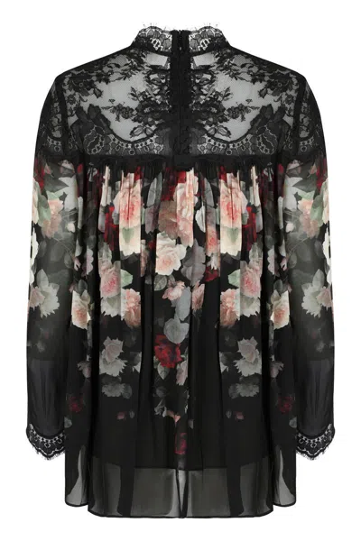 Zimmermann Blusa Hypnotic In Crepe Stampato  Donna In Black