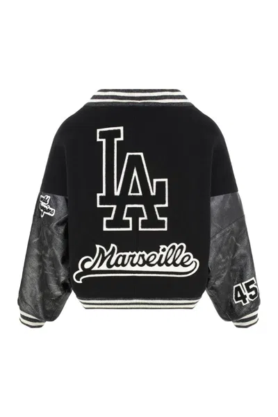 Ezr Long-sleeve Bomber Jacket In Black