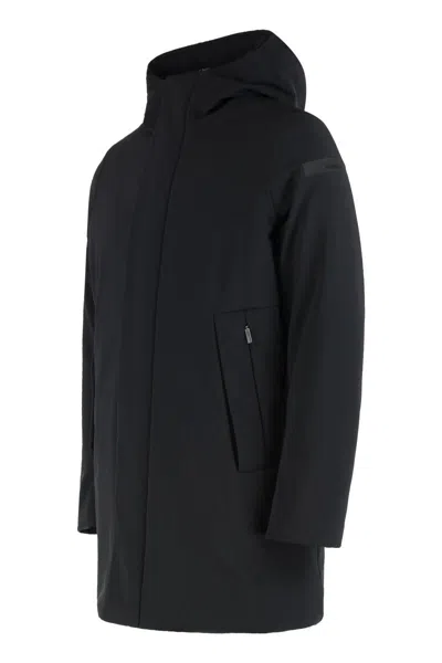 Rrd Eskimo Jacket In Technical Fabric With Hood In Black