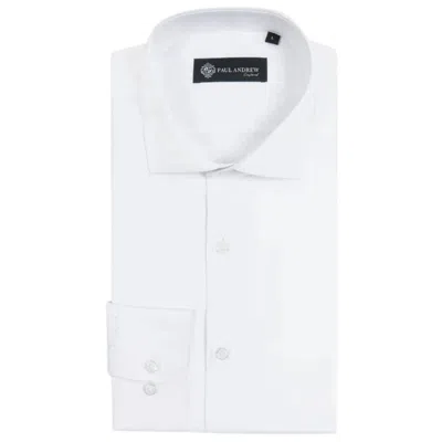 Paul Andrew Classic Dress Shirt Double Cuff Cutaway Collar Formal Business Office Weddings In White