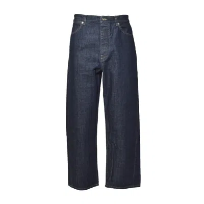 Jil Sander Straight-leg Indigo Denim Jeans With Contrast Stitching In Blue