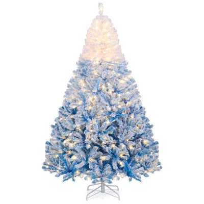 Breebe Artificial Christmas Tree With Warm White Led Lights And 8 Modes In Blue