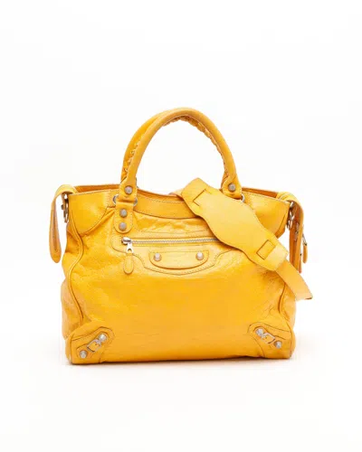 Balenciaga Velo Bag In Yellow