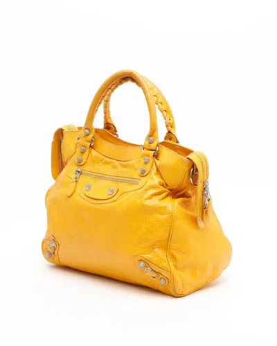 Balenciaga Velo Bag In Yellow