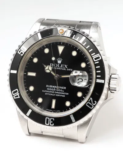 Rolex Submariner 40mm Ref 16610 1991 Watch In Silver
