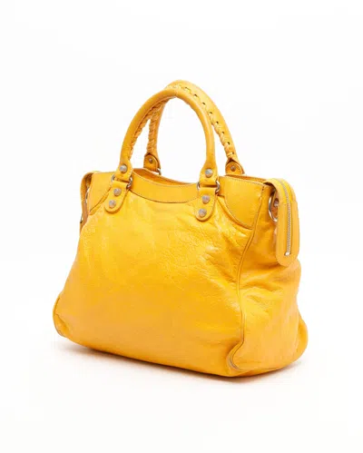 Balenciaga Velo Bag In Yellow