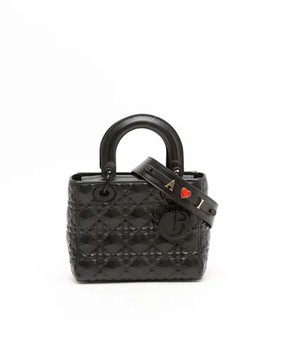 Dior Christian  Lady  Diamond Bag In Black