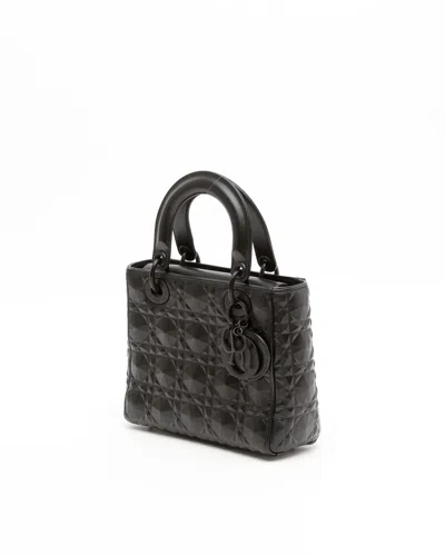 Dior Christian  Lady  Diamond Bag In Black