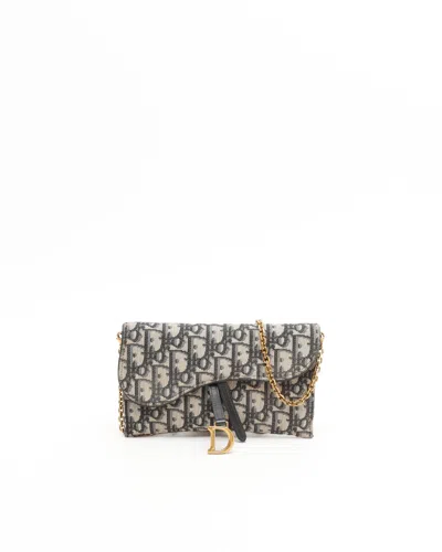 Dior Christian  Small Saddle Pouch Chain Bag In Multi