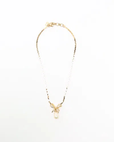 Dior Christian  Rhinestone Necklace In Multi