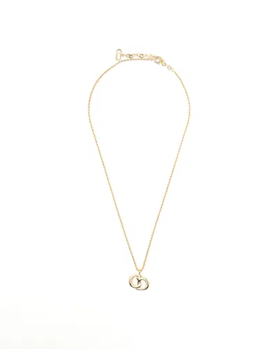 Dior Christian  Cd Logo Necklace In Gold