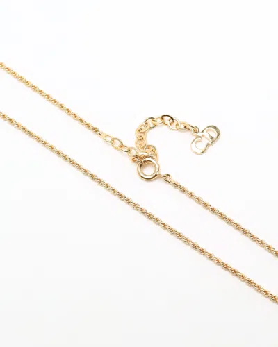 Dior Christian  Cd Logo Necklace In Gold