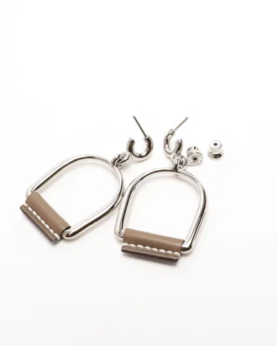 Pre-owned Hermes Hermès Heritage Equestre Etrier Earrings