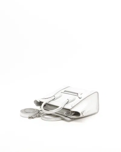 Celine Céline Nano Luggage Bag In Silver