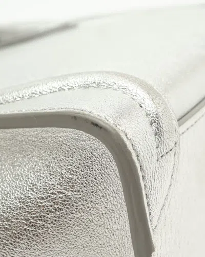 Celine Céline Nano Luggage Bag In Silver