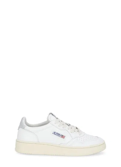 Autry White Smooth Leather Sneakers In Multi