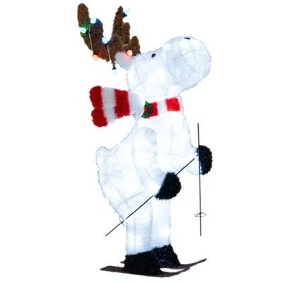 Breebe Animated Christmas Reindeer Pre-lit Skiing Deer Decoration In Multi