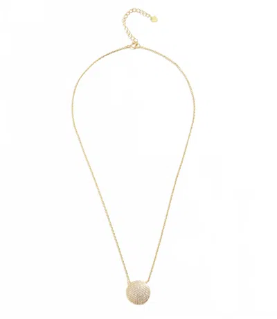 Felix Z Pavé Disk Necklace In Gold In Gold