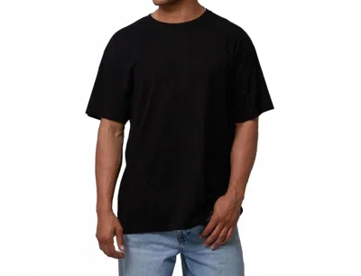Talentless Drop Shoulder Short Sleeved Tee In Pitch Black In Black