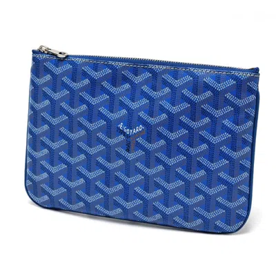Pre-owned Goyard Canvas Pouch () In Blue