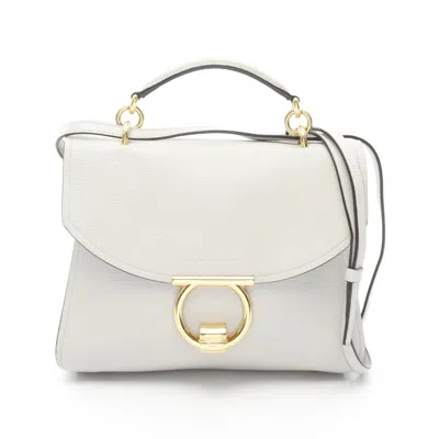 Pre-owned Ferragamo Leather Handbag () In Gray