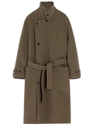 Lemaire Wrap Coat Clothing In Brown