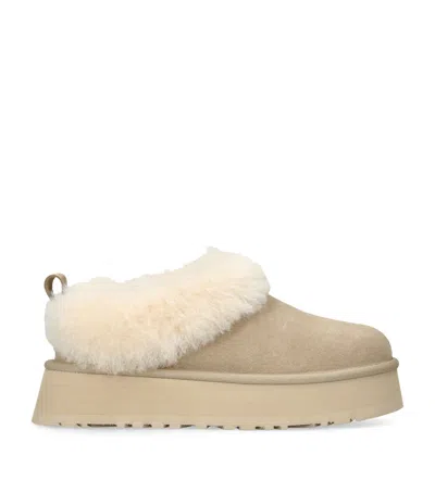 Ugg Shearling Platform Boots In Brown