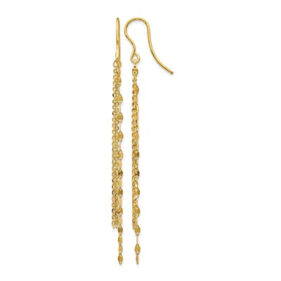 Diamond2deal 14k Yellow Gold Tassel Shephard Drop Dangle Earrings In Gold